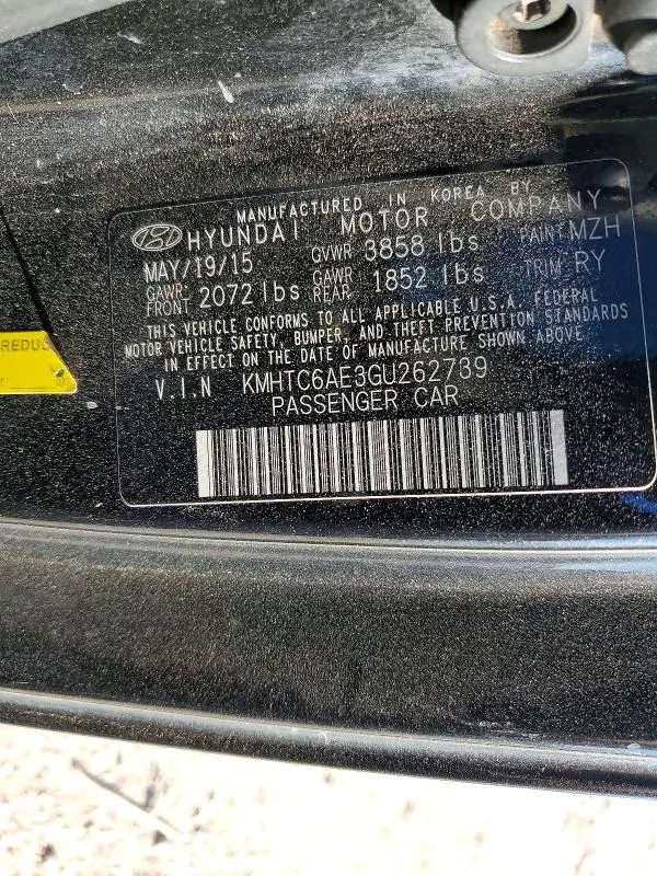 2016 HYUNDAI VELOSTER TURBO  