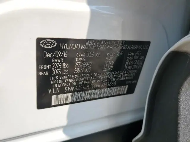 2017 HYUNDAI SANTA FE SPORT   
