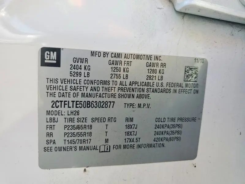 2011 GMC TERRAIN SLE  