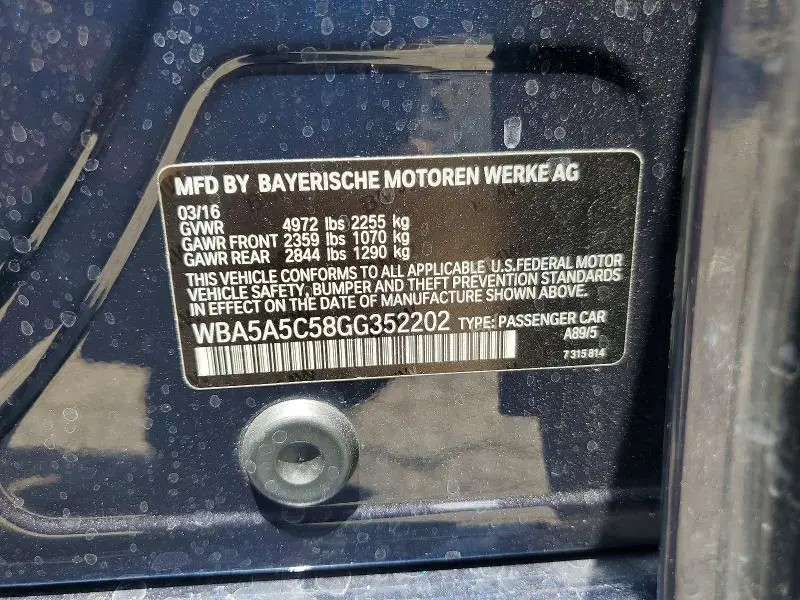 2016 BMW 528 I  