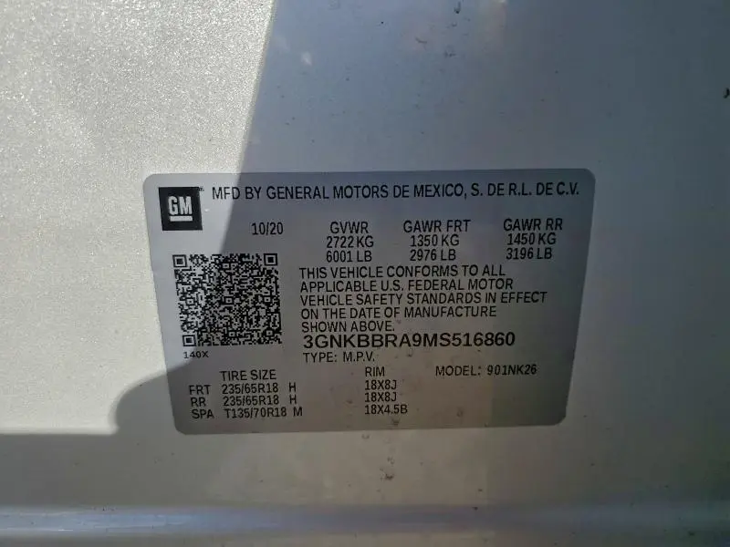 2021 CHEVROLET BLAZER 1LT  