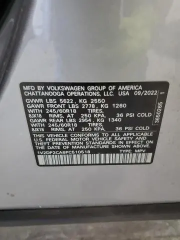 2023 VOLKSWAGEN ATLAS SE  