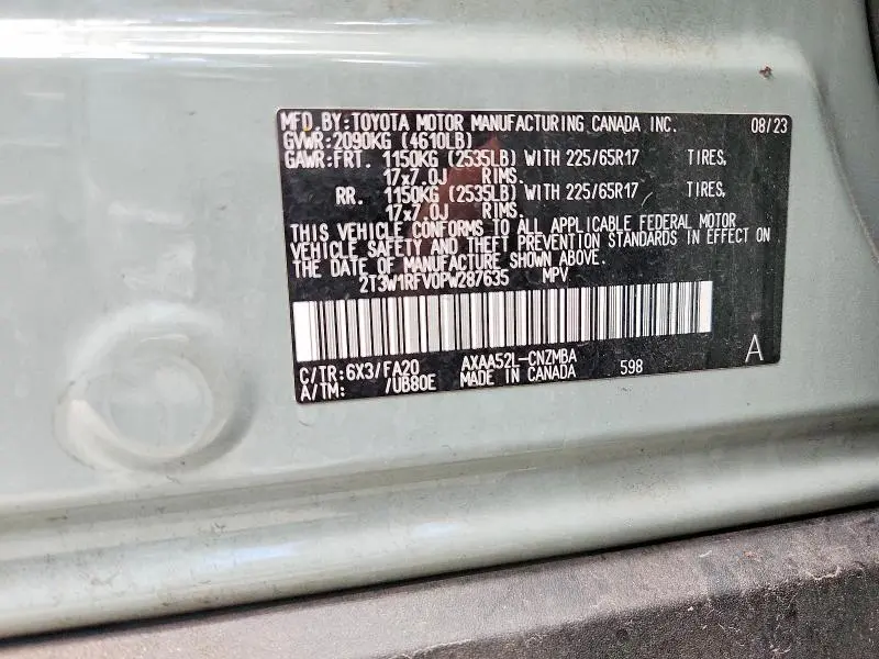 2023 TOYOTA RAV4 XLE  