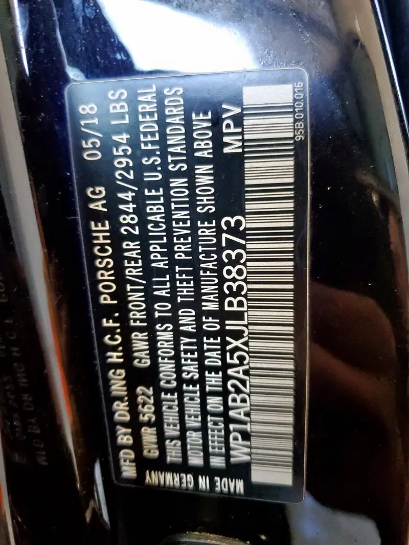 2018 PORSCHE MACAN S  