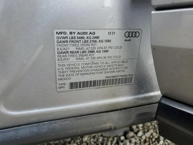 2022 AUDI Q5 SPORTBACK PRESTIGE 45  