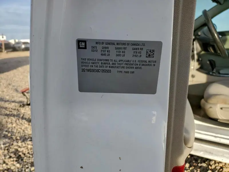 2012 CHEVROLET IMPALA LT  