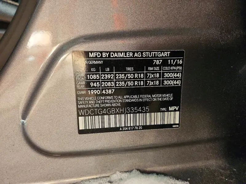 2017 MERCEDES-BENZ GLA 250 4MATIC  