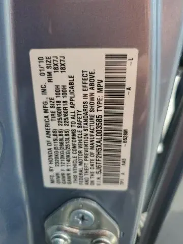 2010 HONDA ACCORD CROSSTOUR EXL  