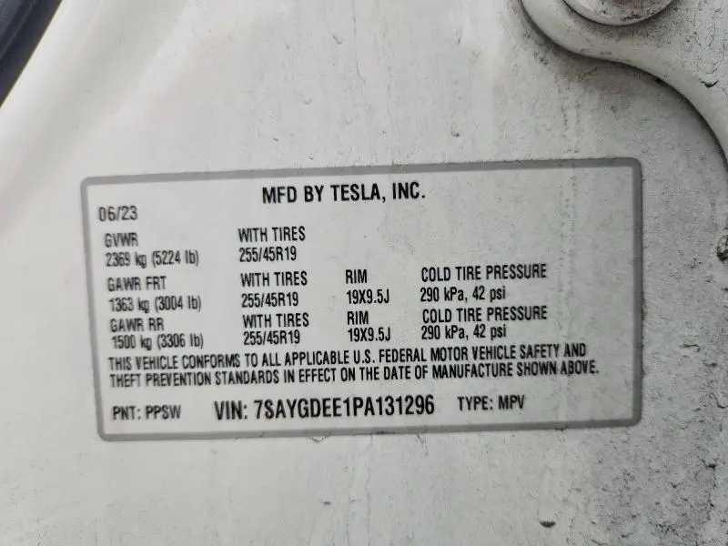 2023 TESLA MODEL Y   