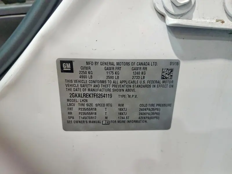 2015 GMC TERRAIN SLE  