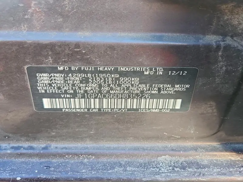 2013 SUBARU IMPREZA PREMIUM  