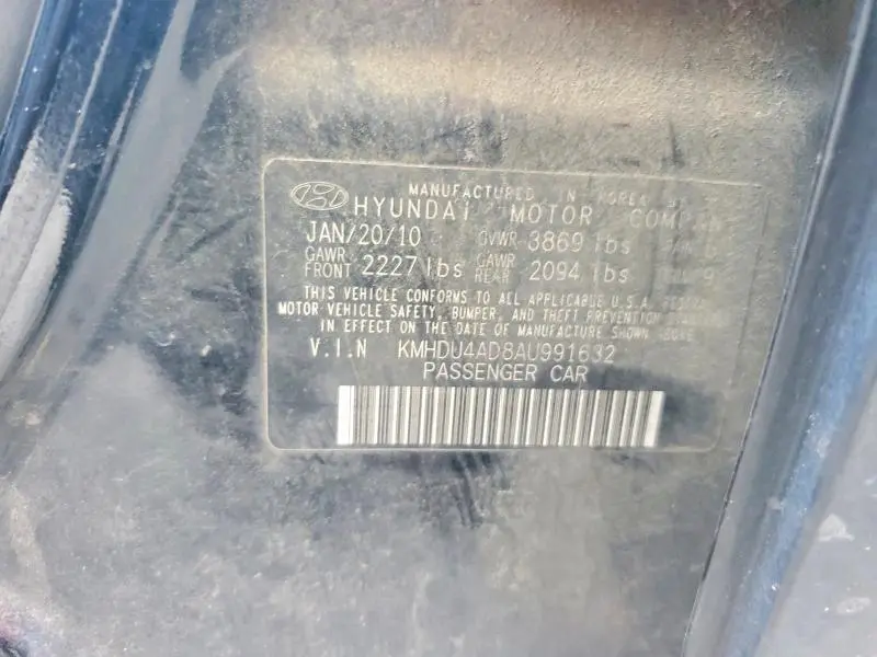 2010 HYUNDAI ELANTRA GLS  