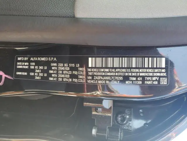 2020 ALFA ROMEO STELVIO   