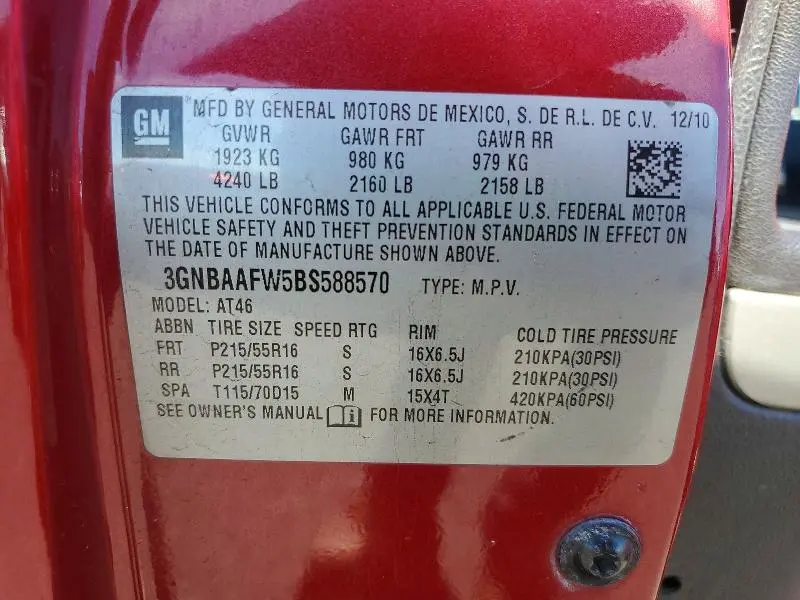 2011 CHEVROLET HHR LS  