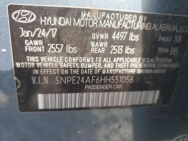 2017 HYUNDAI SONATA SE  