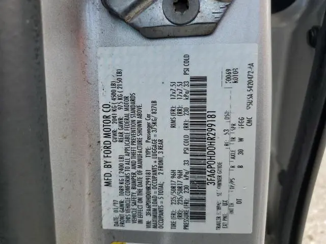 2017 FORD FUSION SE  