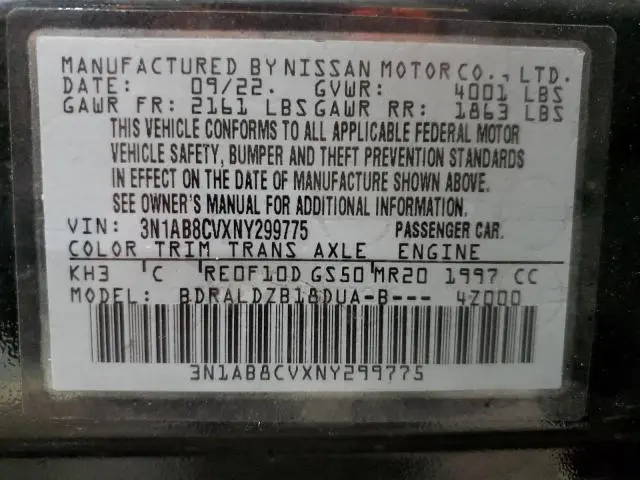 2022 NISSAN SENTRA SV  