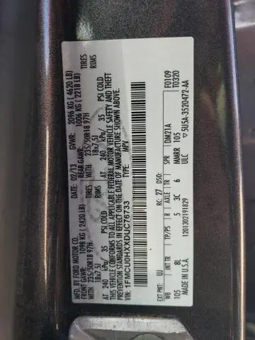 2013 FORD ESCAPE SEL  