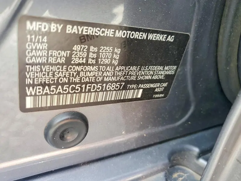 2015 BMW 528 I  