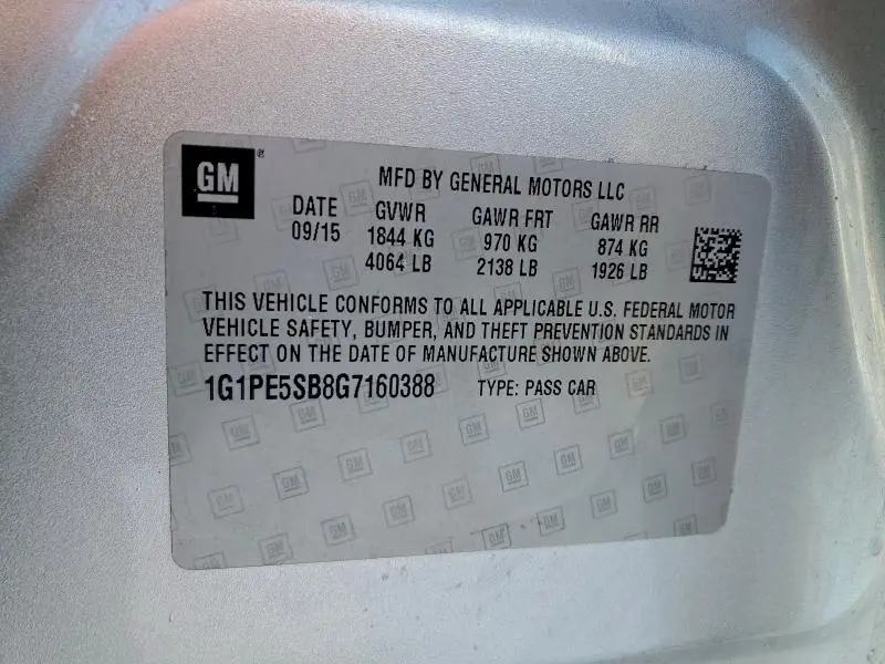 2016 CHEVROLET CRUZE LIMITED LT  