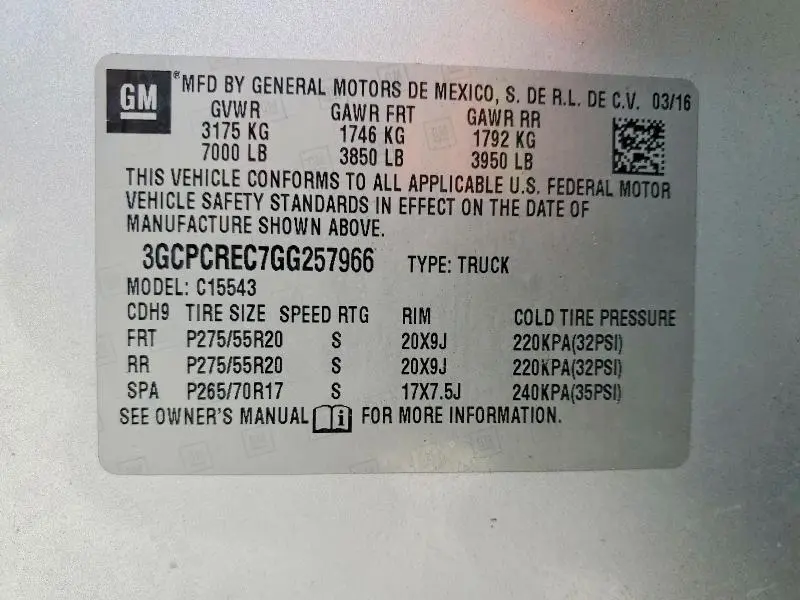 2016 CHEVROLET SILVERADO C1500 LT  