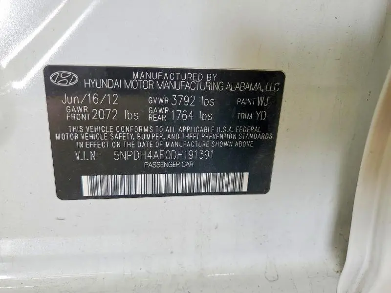 2013 HYUNDAI ELANTRA GLS  