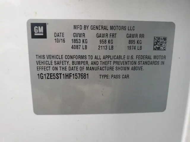 2017 CHEVROLET MALIBU LT  