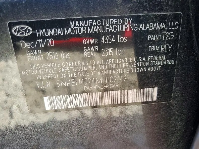 2021 HYUNDAI SONATA LIMITED  