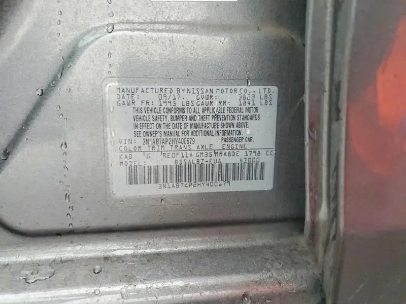 2017 NISSAN SENTRA S  