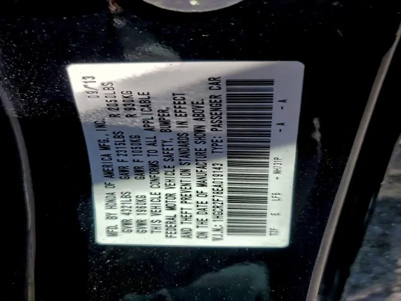 2014 HONDA ACCORD EX  