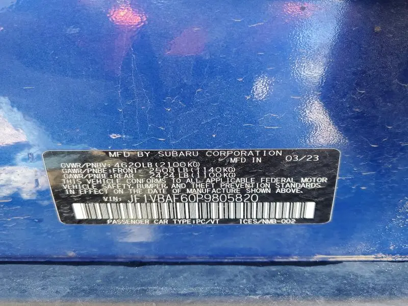 2023 SUBARU WRX PREMIUM  