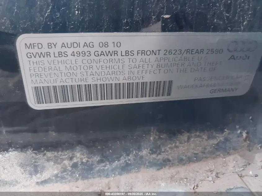 2011 AUDI A6 3.2 PREMIUM