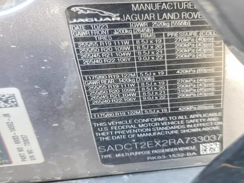 2024 JAGUAR F-PACE R-DYNAMIC S  