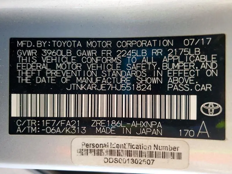 2017 TOYOTA COROLLA IM BASE  