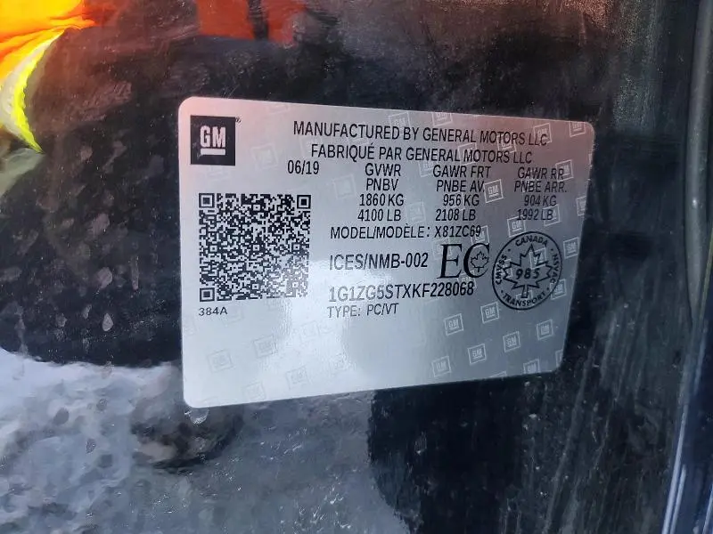 2019 CHEVROLET MALIBU RS  