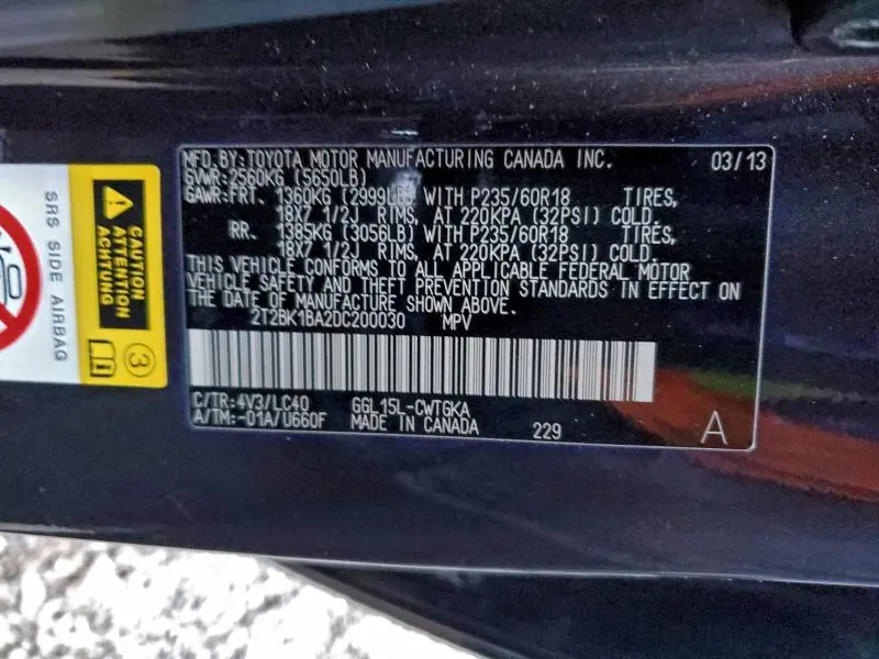 2013 LEXUS RX 350 BASE  