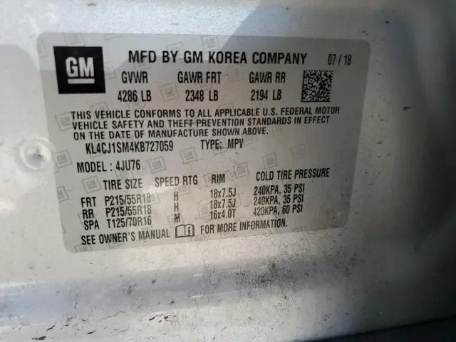 2019 BUICK ENCORE SPORT TOURING  