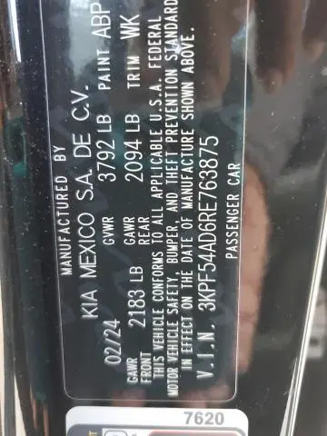 2024 KIA FORTE GT LINE  
