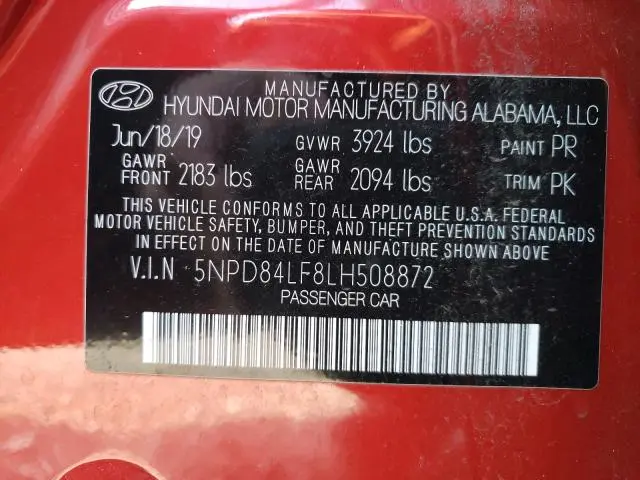 2020 HYUNDAI ELANTRA SEL