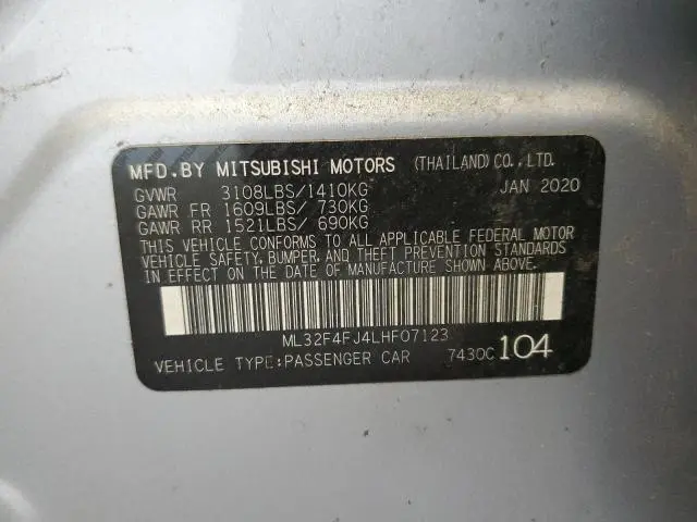 2020 MITSUBISHI MIRAGE G4 SE  