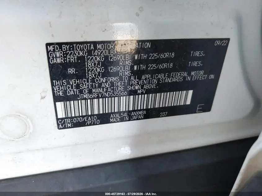 2022 TOYOTA RAV4 HYBRID XLE PREMIUM
