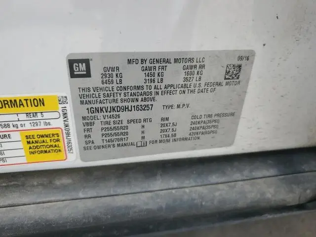 2017 CHEVROLET TRAVERSE PREMIER  