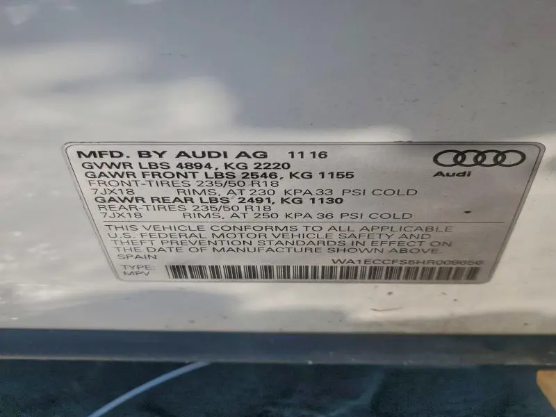 2017 AUDI Q3 PREMIUM  