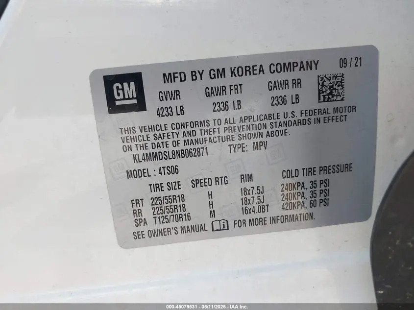 2022 BUICK ENCORE GX FWD SELECT