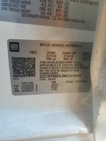 2021 CHEVROLET SILVERADO K1500 CUSTOM  