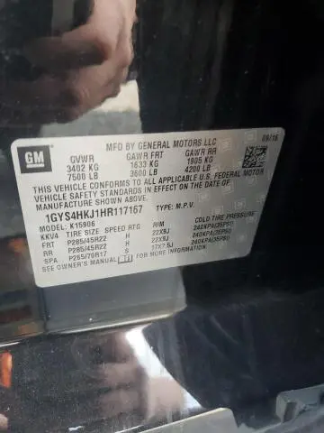 2017 CADILLAC ESCALADE ESV LUXURY  