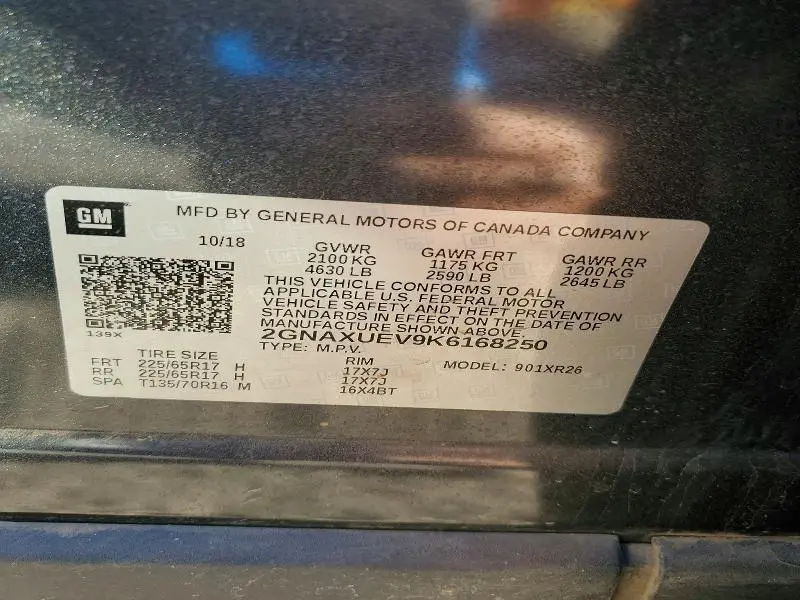 2019 CHEVROLET EQUINOX LT  