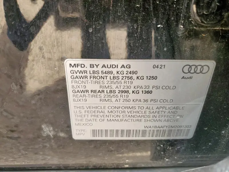 2021 AUDI Q5 PREMIUM PLUS  