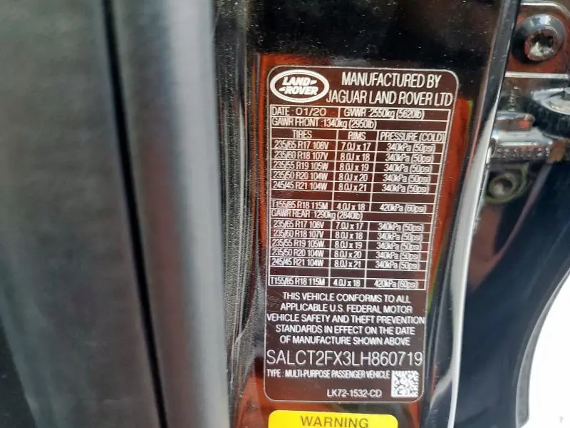 2020 LAND ROVER DISCOVERY SPORT S R-DYNAMIC  