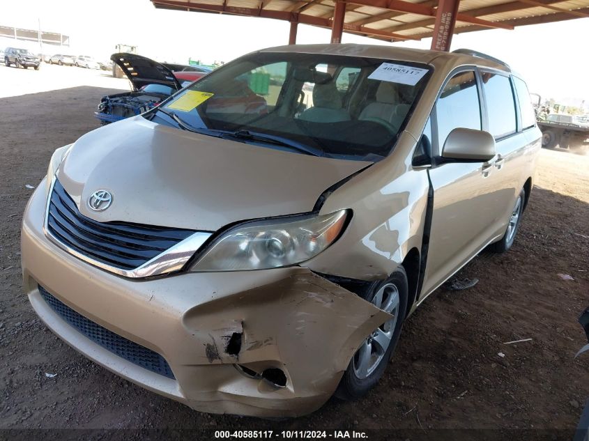 2012 TOYOTA SIENNA LE V6 8 PASSENGER